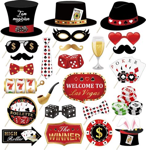 casino photo booth props.